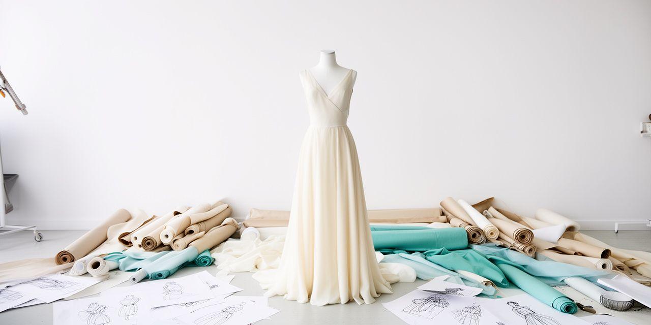 Luxury atelier interior in Sandwell with silk fabrics and high-end mannequins