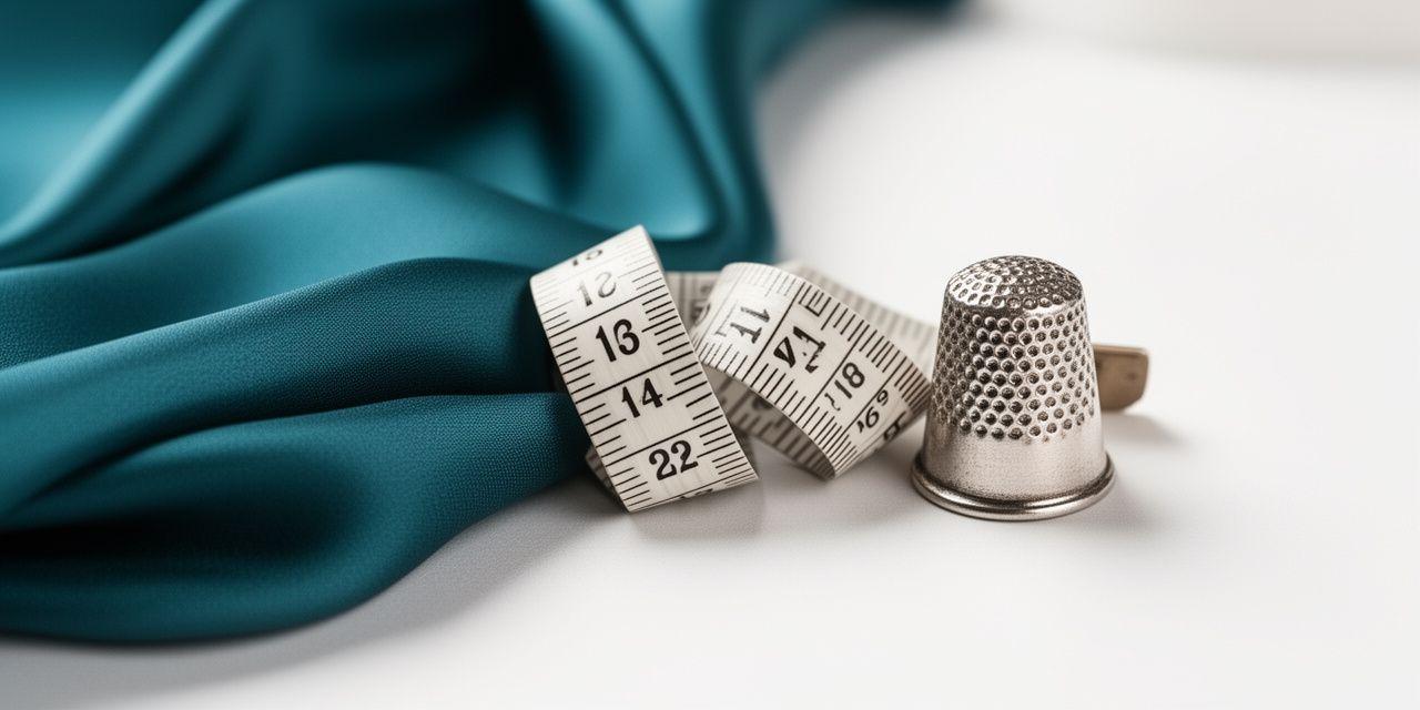 Close up of luxury fabric textures and a measuring tape, representing fashion data privacy